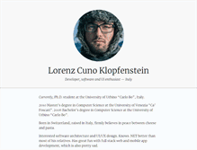 Tablet Screenshot of lorenz.klopfenstein.net
